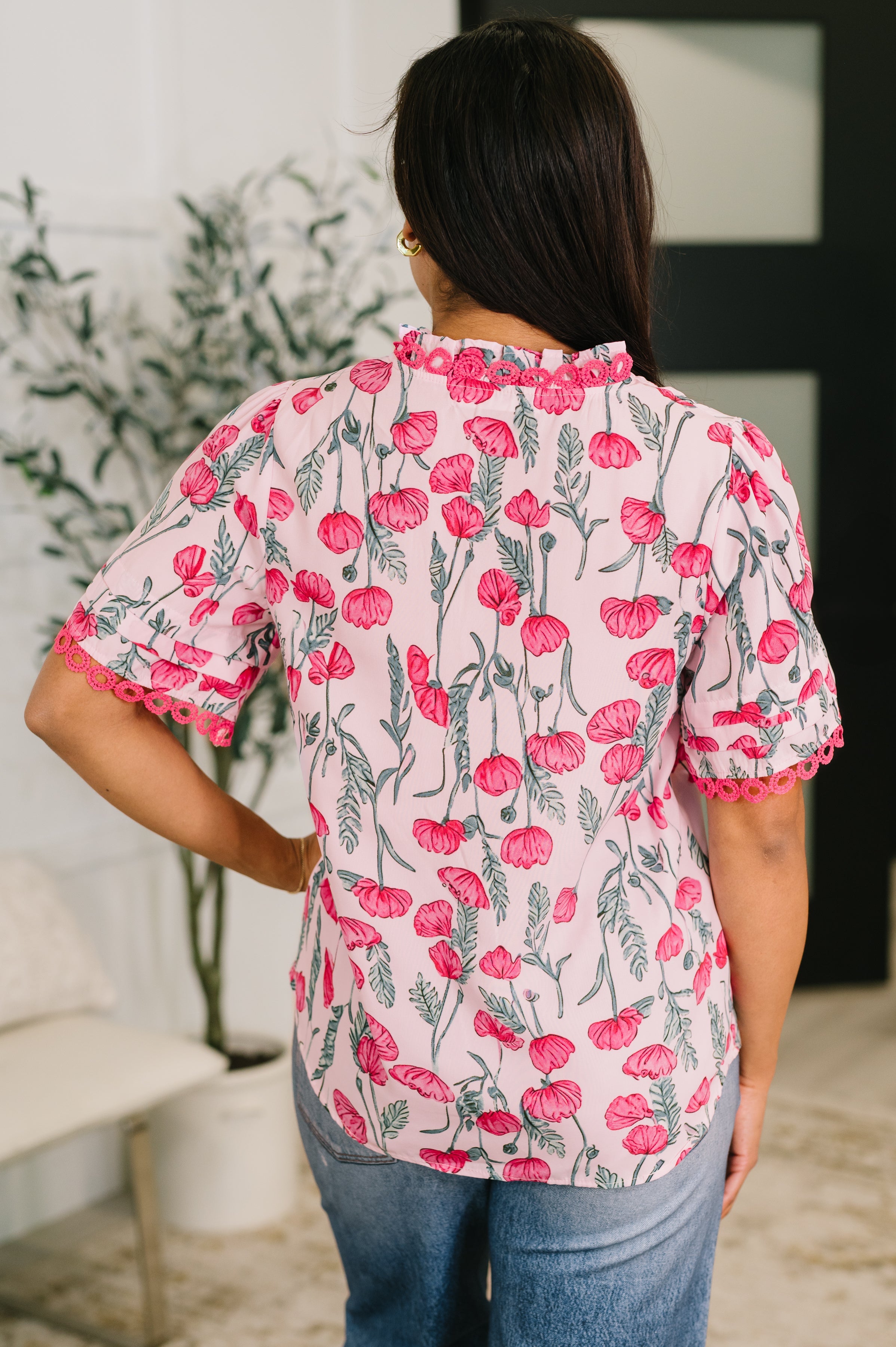 Show me Now Trim Detail Blouse - Charming Charlie