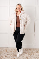 Shrouded in Sherpa Coat in White - Charming Charlie