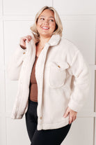 Shrouded in Sherpa Coat in White - Charming Charlie