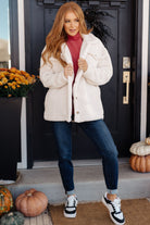 Shrouded in Sherpa Coat in White - Charming Charlie