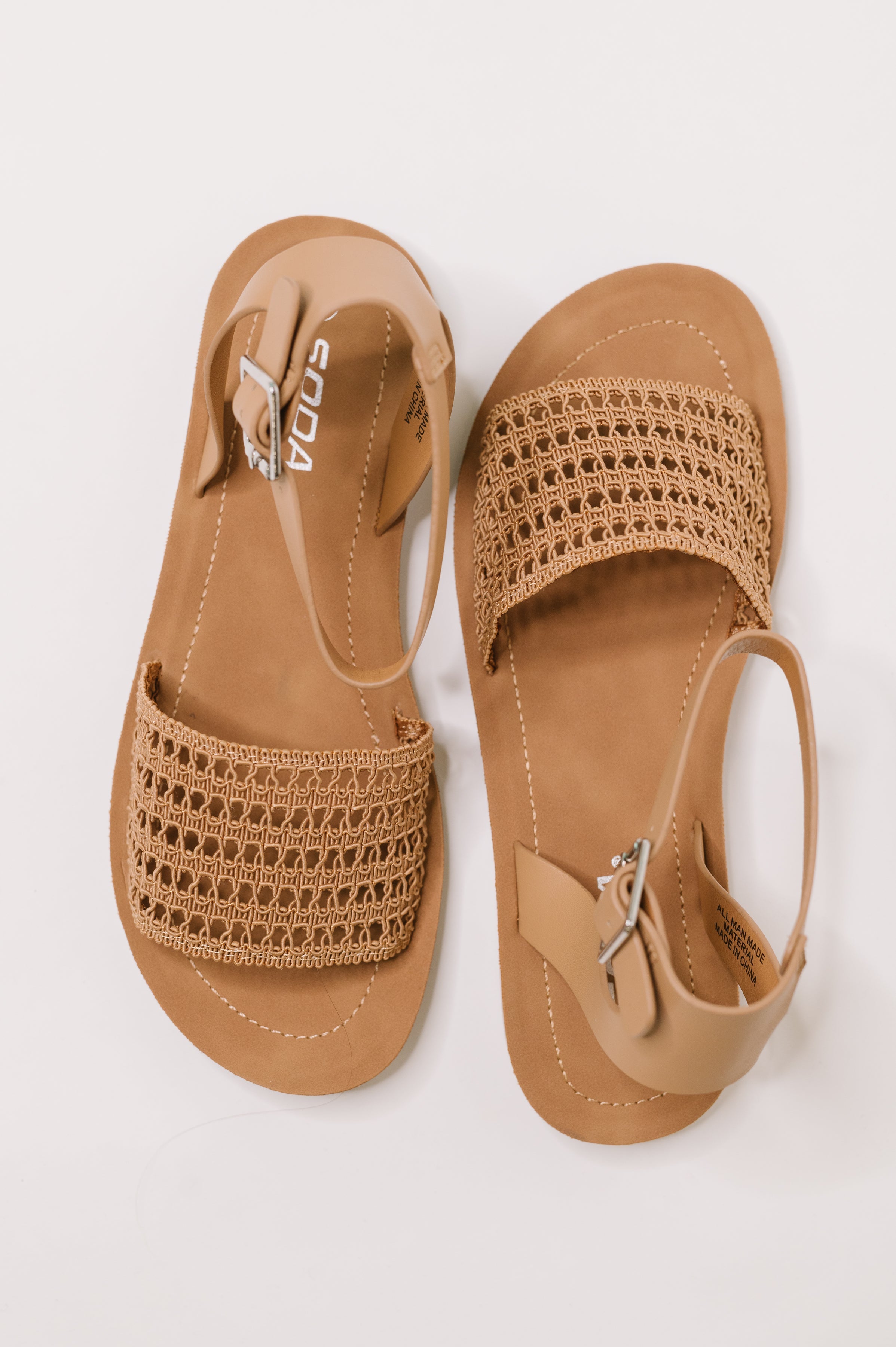Sibley Sandal in Camel - Charming Charlie