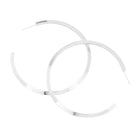 Silver 2.3 Inch Brass Metal Hoop Earrings, enhance your attire with these brass metal hoop earrings to show off your fun trendsetting style. Turn your ears into a chic fashion statement with these brass metal hoop earrings! An excellent choice for wearing at outings, parties, events, or any meaningful occasion.