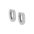 Silver / 10 MM CZ Mini Huggie Earring - Adina's Jewels