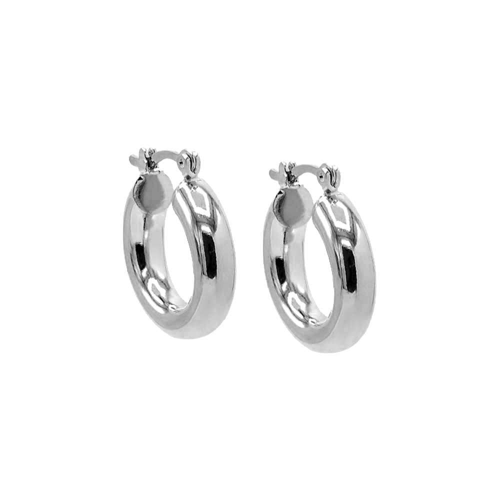 Silver / 25 MM Adina's Chunky Hollow Hoop Earring - Adina's Jewels