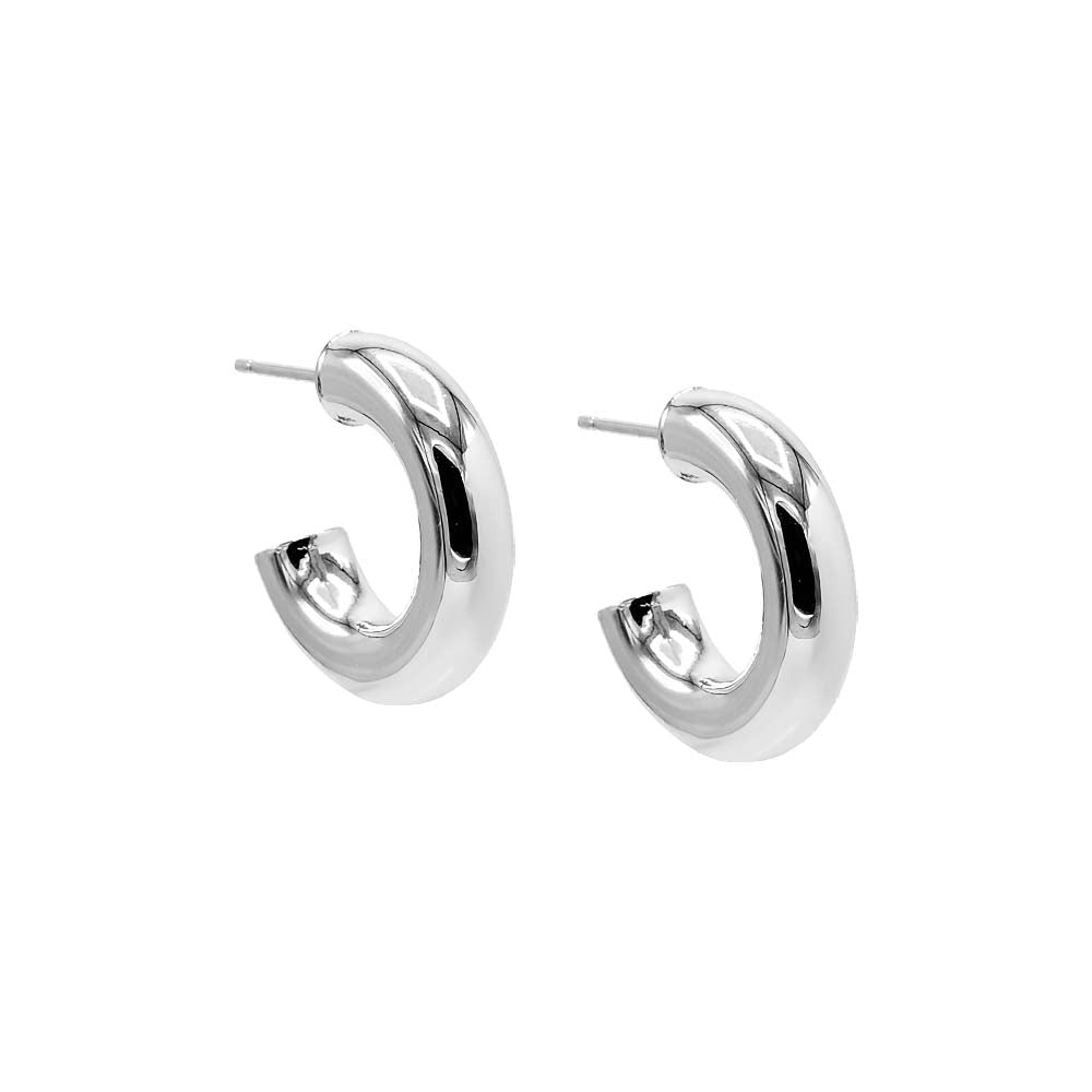 Silver / 20MM Chunky Hollow Hoop Earring - Adina's Jewels