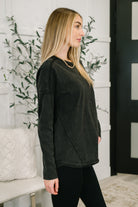 Simple as That Drop Shoulder Exposed Seam Top - Charming Charlie