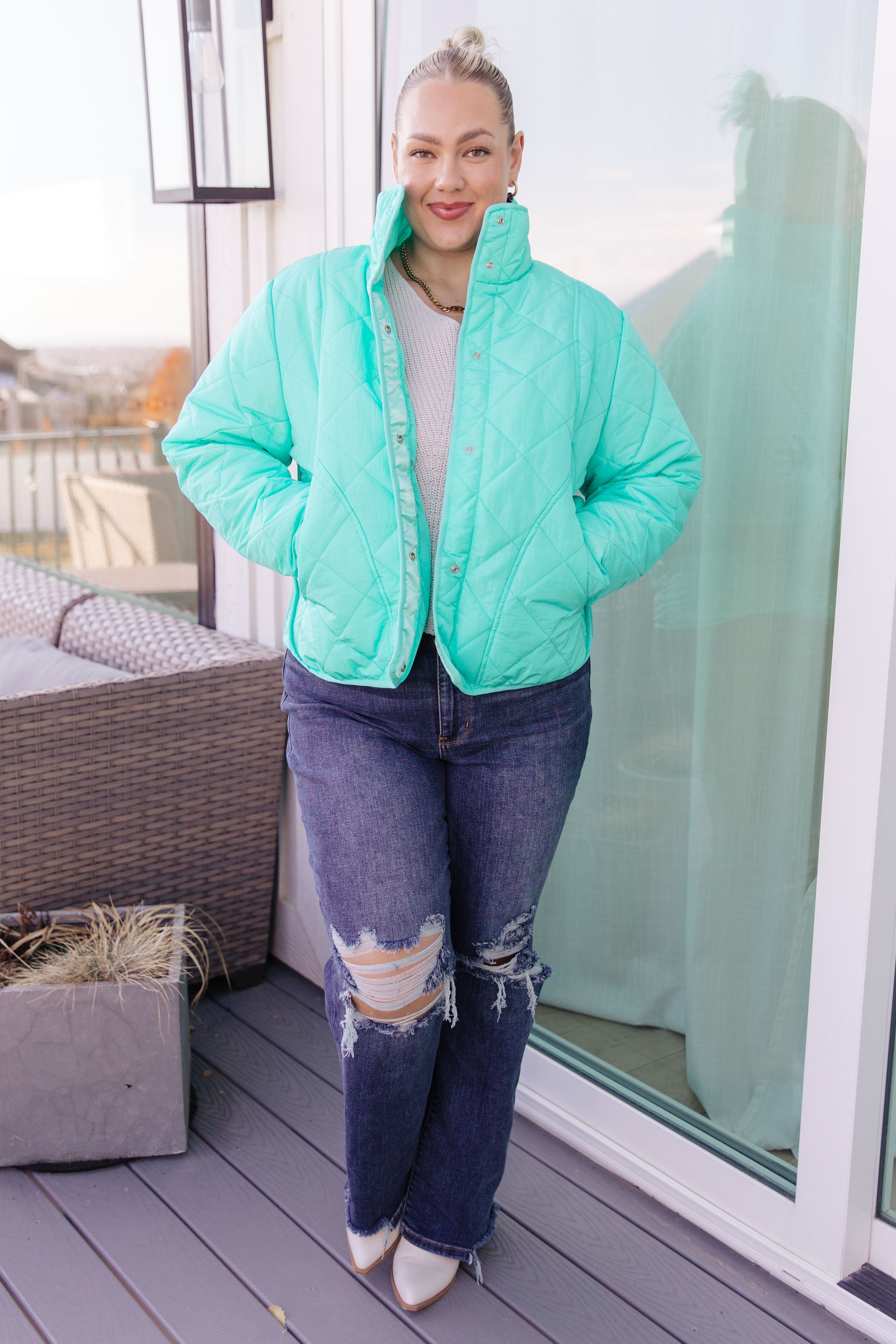 Slightly Distracted Puffer Jacket - Charming Charlie