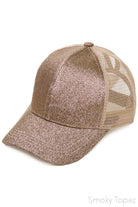 Smoky Topaz-C.C BASEBALL PONYCAP is a must-have accessory for any baseball fan. Made with high-quality materials, this cap offers both style and functionality. Featuring a ponytail holder, it allows for easy and comfortable wear while keeping your hair in place. Elevate your game day look with the C.C BASEBALL PONYCAP.