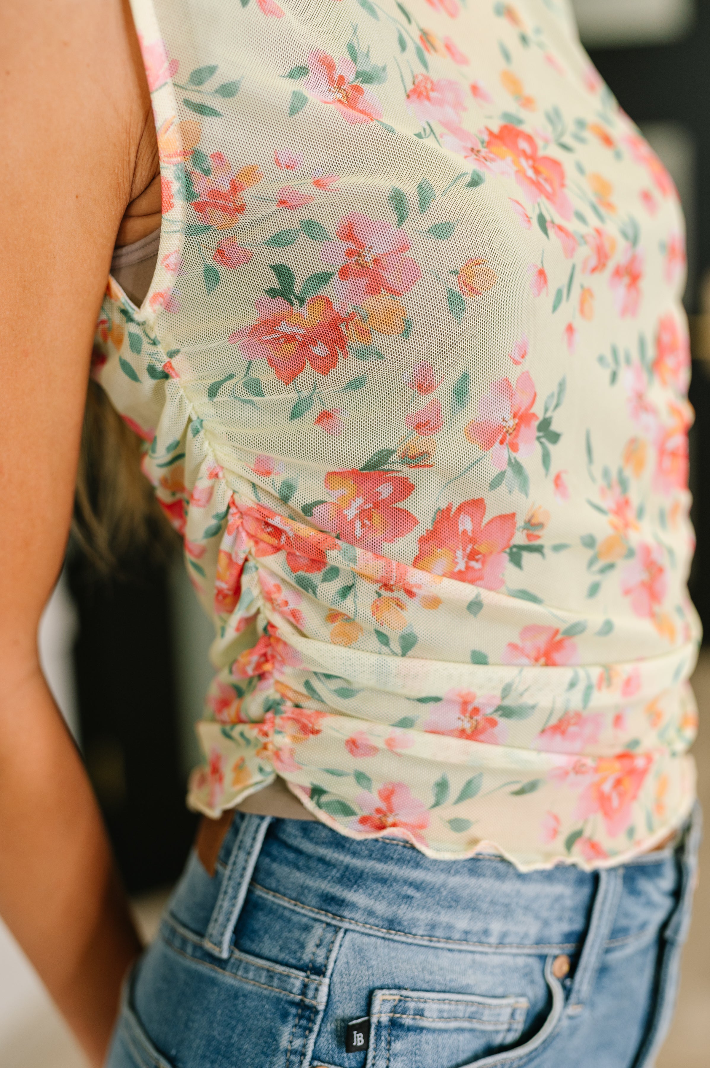 Snatched & Sassy Sheer Layering Top in Chartreuse - Charming Charlie