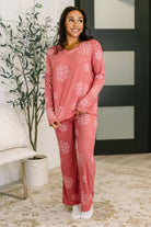 Snowflake Sniffles Pajama Set in Red - Charming Charlie