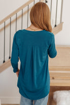 So Outstanding Top in Teal - Charming Charlie
