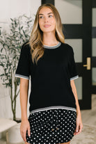 So Totally Me Trim Detail Casual Top - Charming Charlie