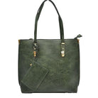 Soft Faux Leather Tote Handbag With Wallet - Charming Charlie