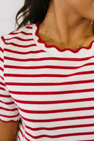 Something New Scalloped Hem Top - Charming Charlie