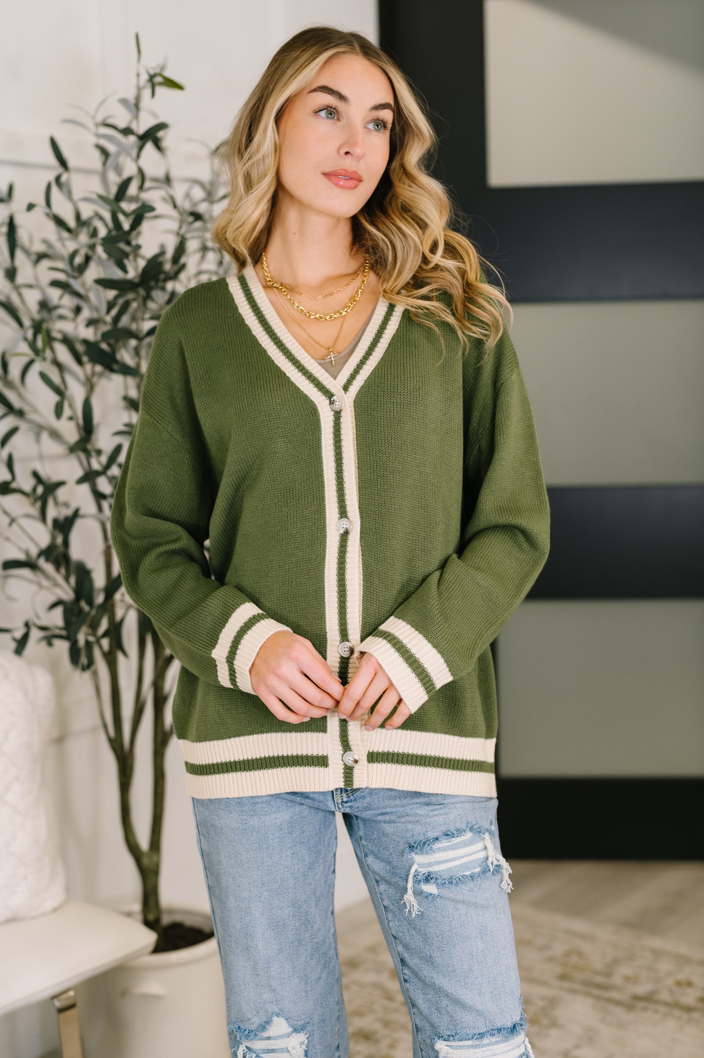 Something Simple Full Front Button Down Cardigan - Charming Charlie