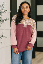 Spotted & Blocked Color Block Henley Top - Charming Charlie