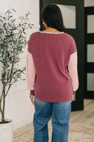 Spotted & Blocked Color Block Henley Top - Charming Charlie