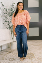 Spring Breeze Square Beck Top in Dusty Rose - Charming Charlie