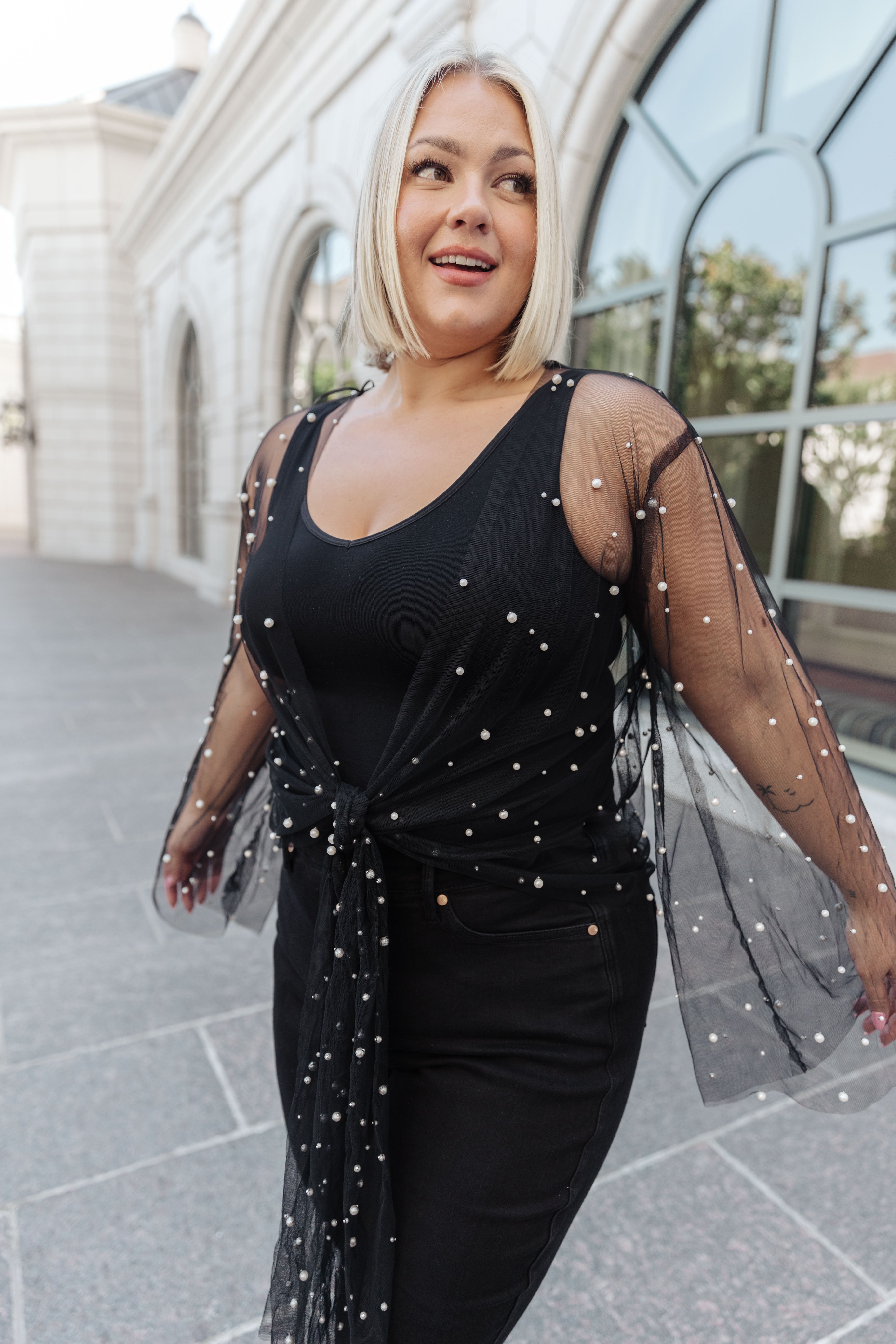Sprinkle of Pearls Sheer Kimono - Charming Charlie