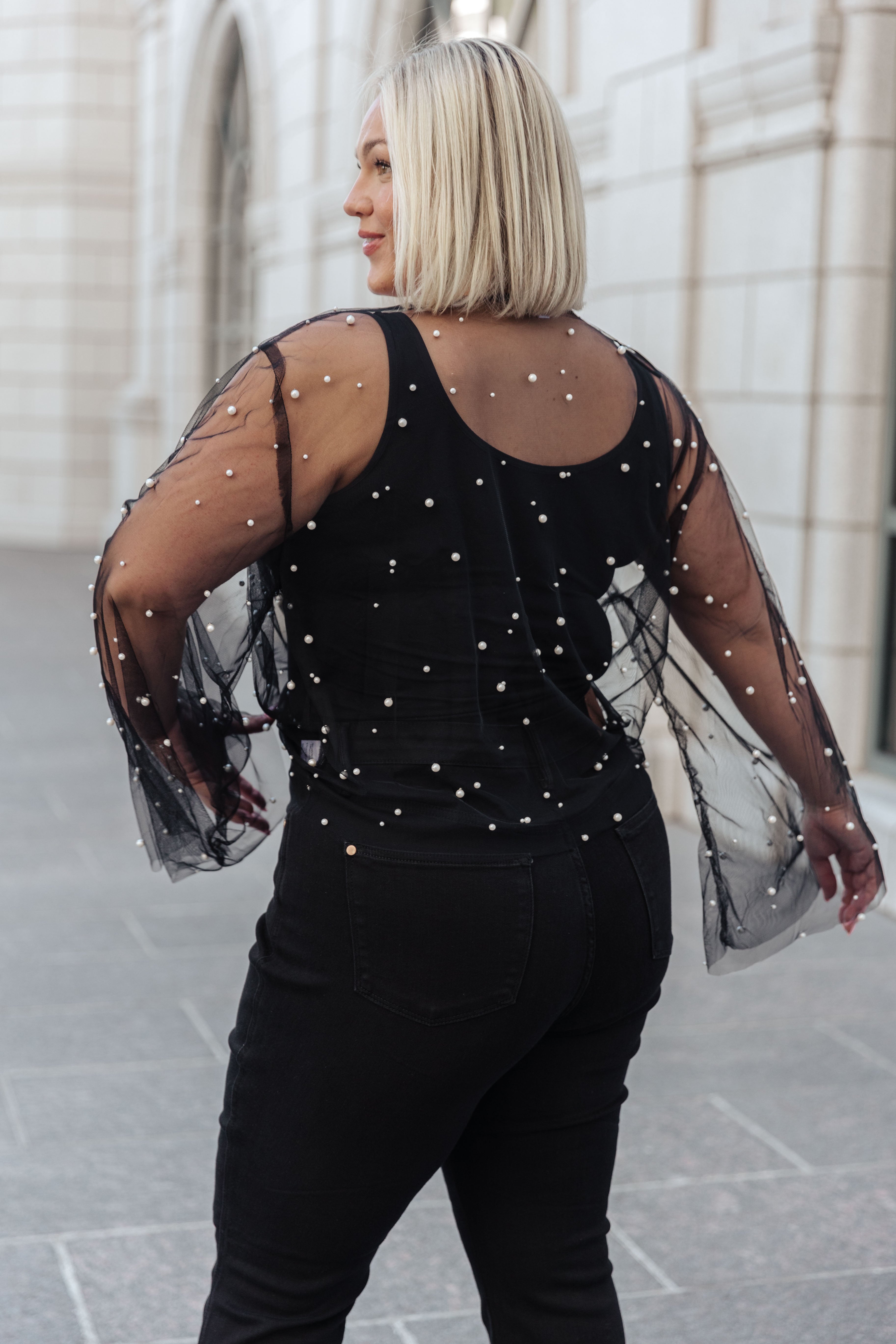 Sprinkle of Pearls Sheer Kimono - Charming Charlie