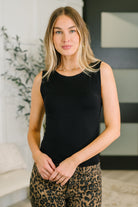 Start of Everything Round Neck Tank in Black - Charming Charlie