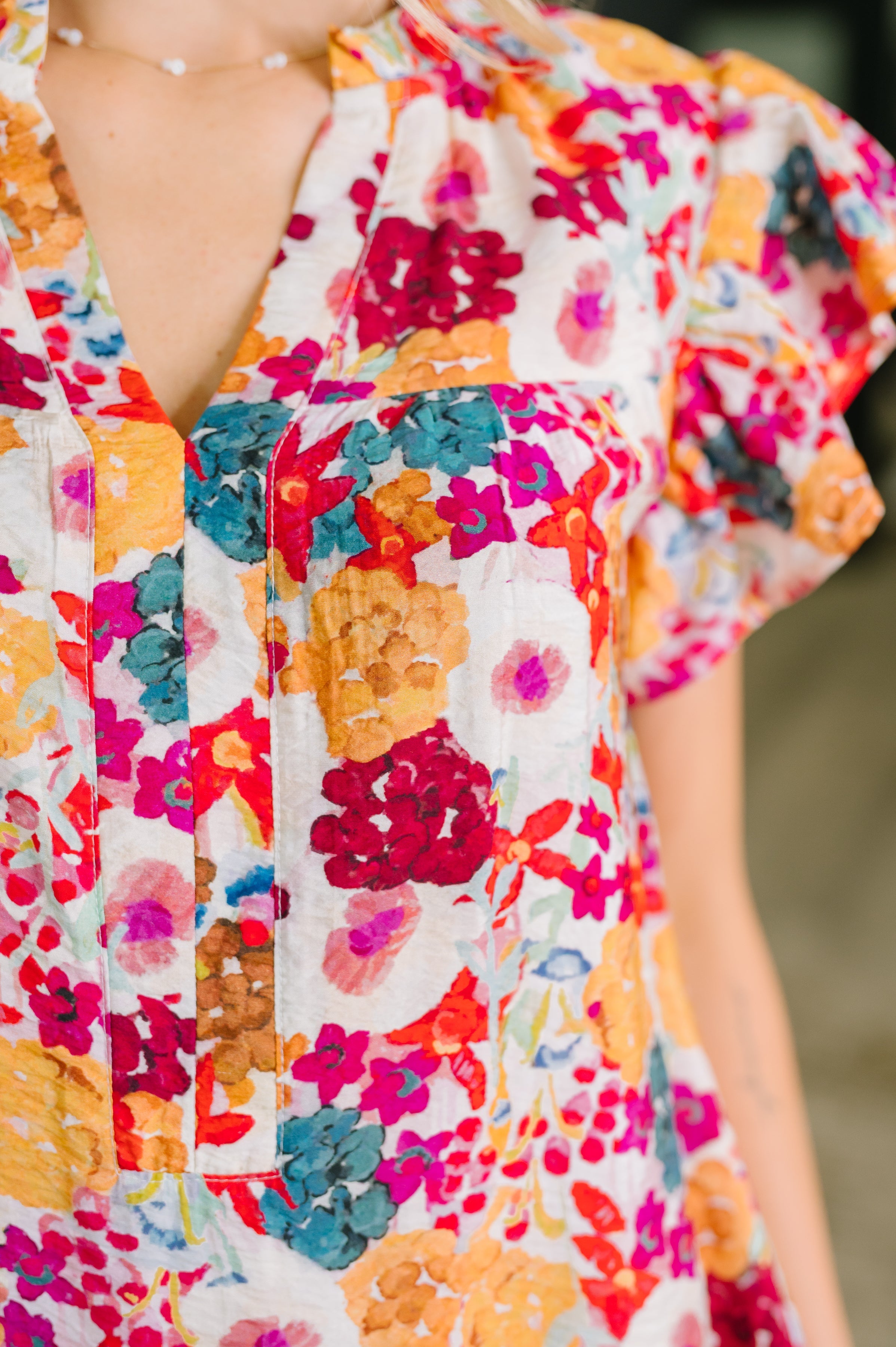 Start of Something Great Flutter Sleeve Floral Dress - Charming Charlie