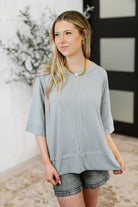 Stay On Top Relaxed Tee in Light Grey - Charming Charlie