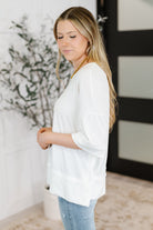 Stay On Top Relaxed Tee in Off White - Charming Charlie