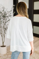 Stay On Top Relaxed Tee in Off White - Charming Charlie