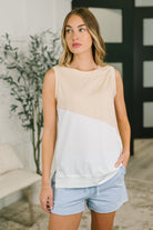 Steady Increase Color Block Sleeveless Top - Charming Charlie