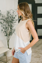 Steady Increase Color Block Sleeveless Top - Charming Charlie