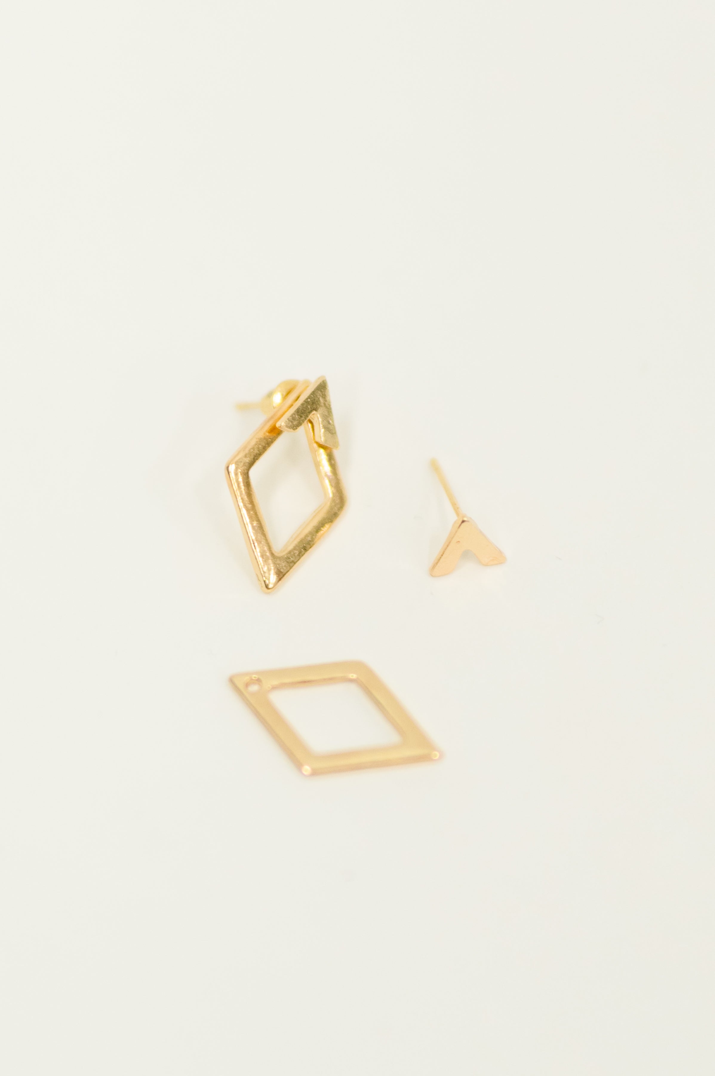 Steal Your Breath Geometric Rhombus Stud Earrings - Charming Charlie