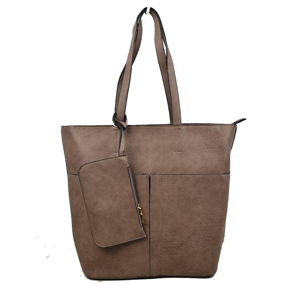 3 In 1 Large Soft Faux Leather Womens Tote Handbags - Charming Charlie