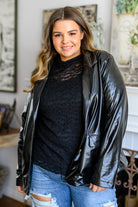Streets of Dublin Faux Leather Blazer - Charming Charlie