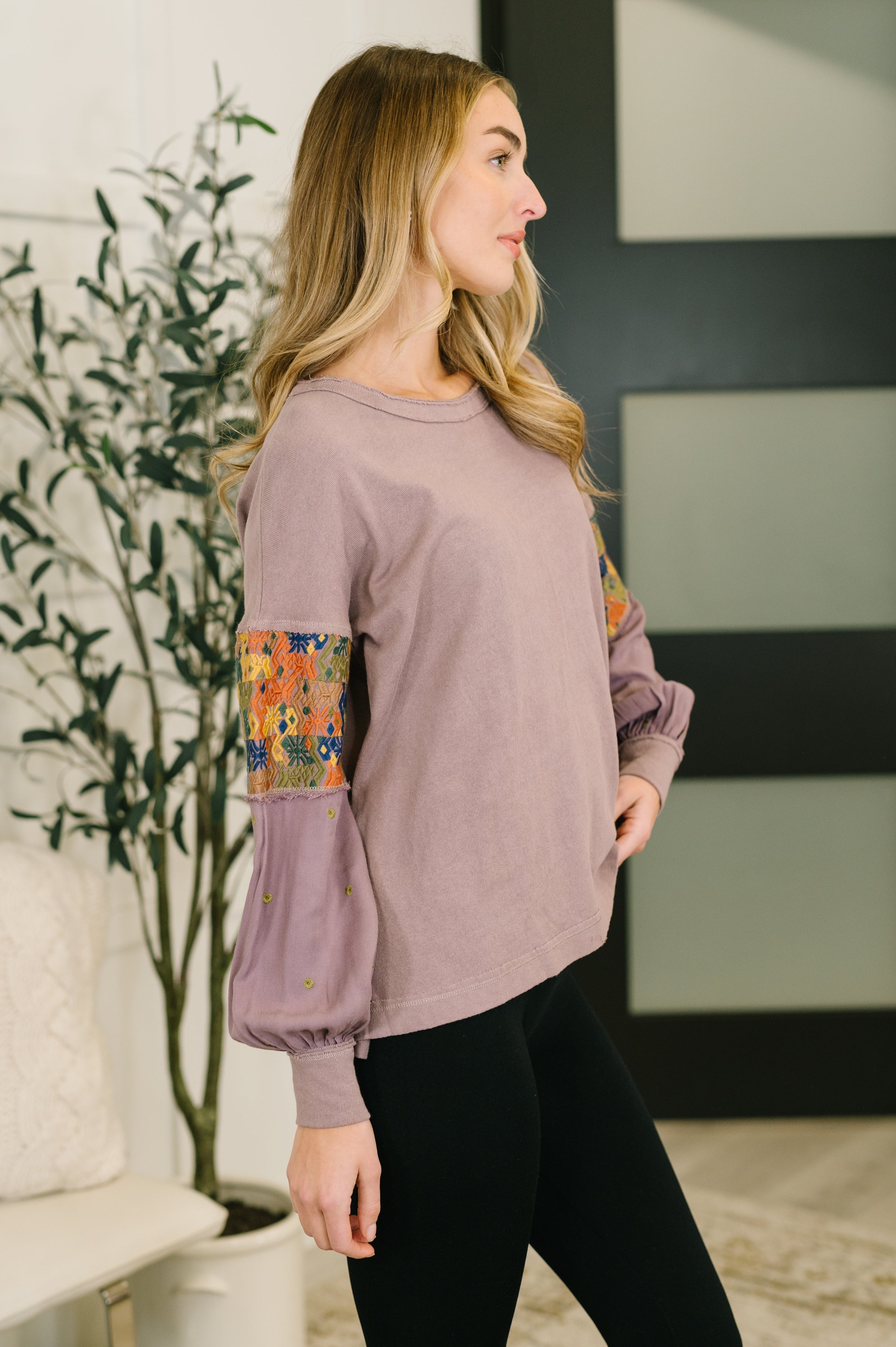 Subtle Breeze Floral Patchwork Pullover - Charming Charlie