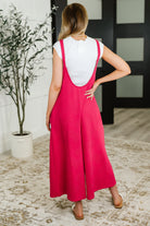Suit Yourself Adjustable Strap Jumpsuit in Pink - Charming Charlie