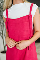 Suit Yourself Adjustable Strap Jumpsuit in Pink - Charming Charlie
