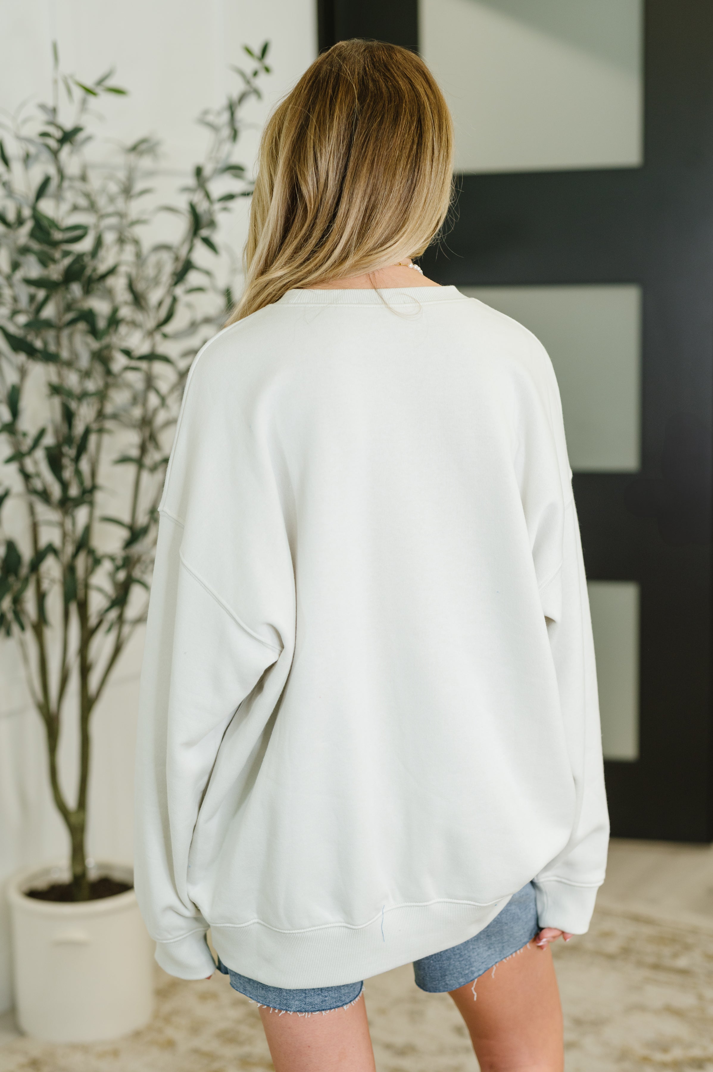 Sunday Snug Relaxed Pullover in Bone - Charming Charlie