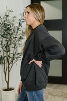 Sunday Snug Relaxed Pullover in Charcoal - Charming Charlie