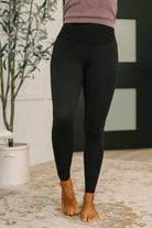 Sunday Splits High Waisted Leggings in Black - Charming Charlie