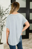 Sunday's Bestie Mineral Wash Top in Light Grey - Charming Charlie