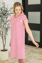 Sunny Stripes Casual Flutter Sleeve Dress - Charming Charlie