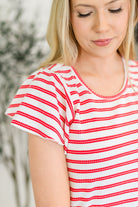 Sunny Stripes Casual Flutter Sleeve Dress - Charming Charlie