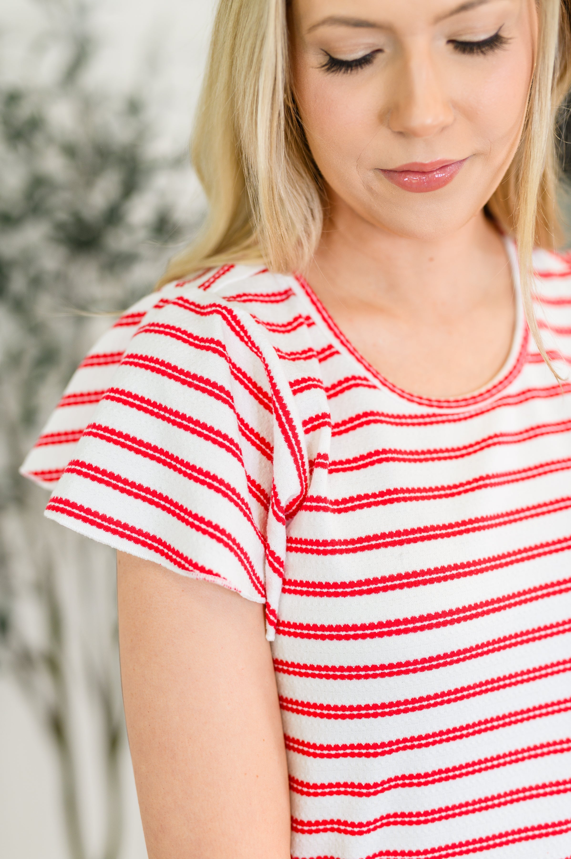Sunny Stripes Casual Flutter Sleeve Dress - Charming Charlie