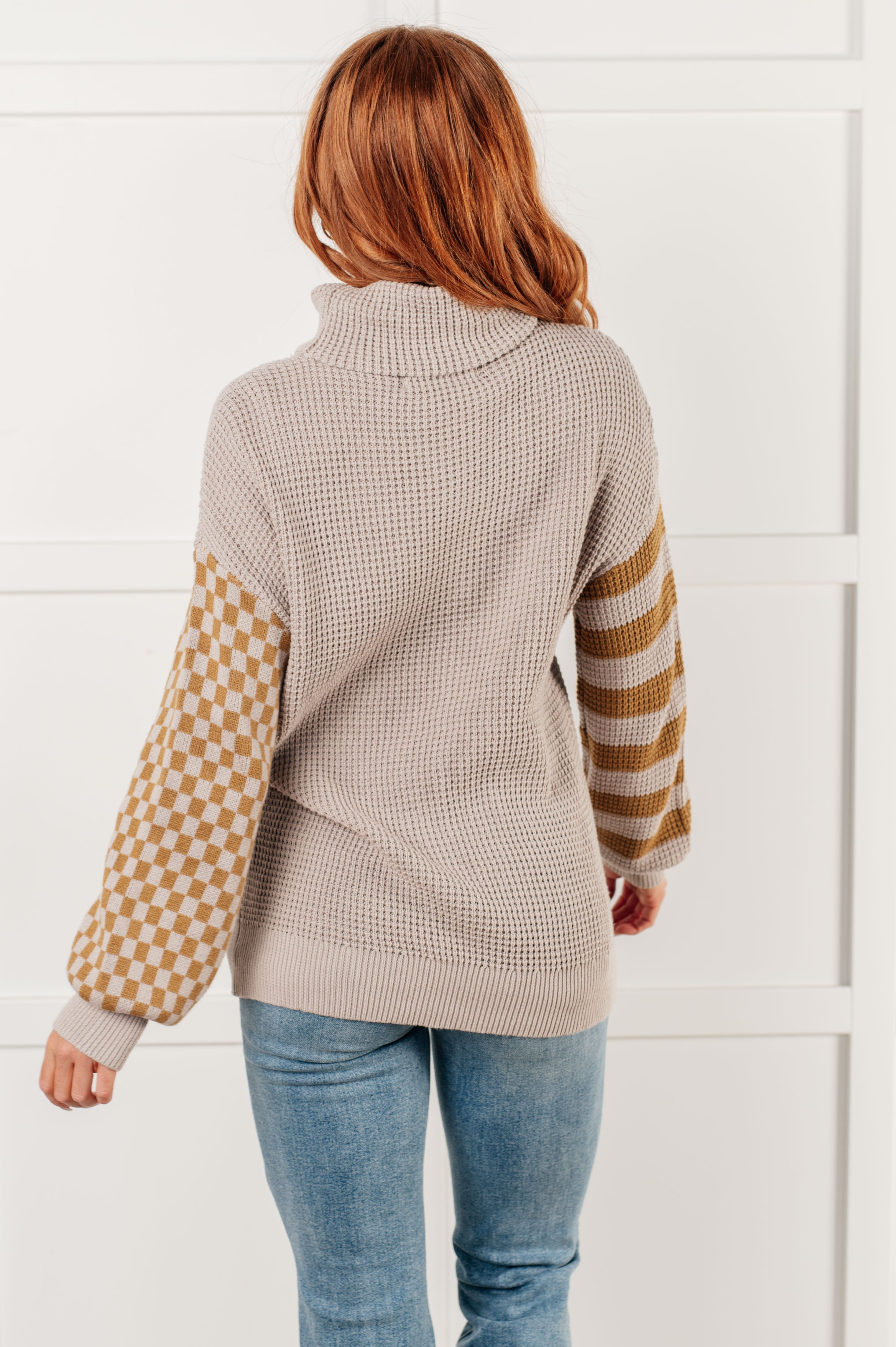 Super Seasonal Patchwork Waffle Knit Sweater - Charming Charlie