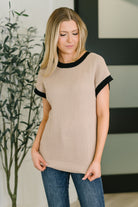 Sure Seems Sweet Contrast Trim Sleeveless Sweater - Charming Charlie
