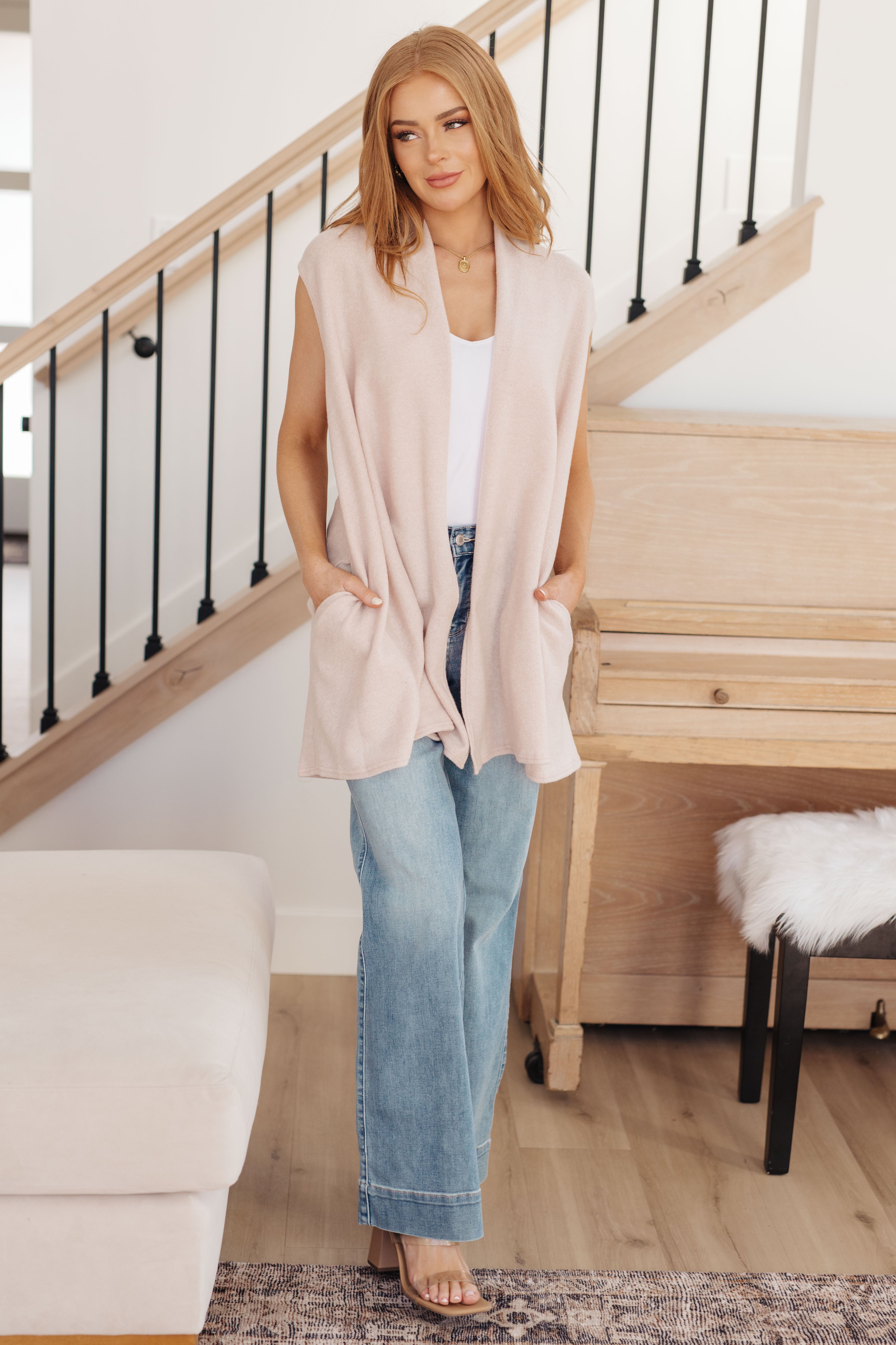 Surely a Win Sleeveless Cardigan - Charming Charlie