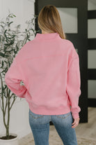Sweater Weather Half Zip High Neck Pullover in Dark Pink - Charming Charlie
