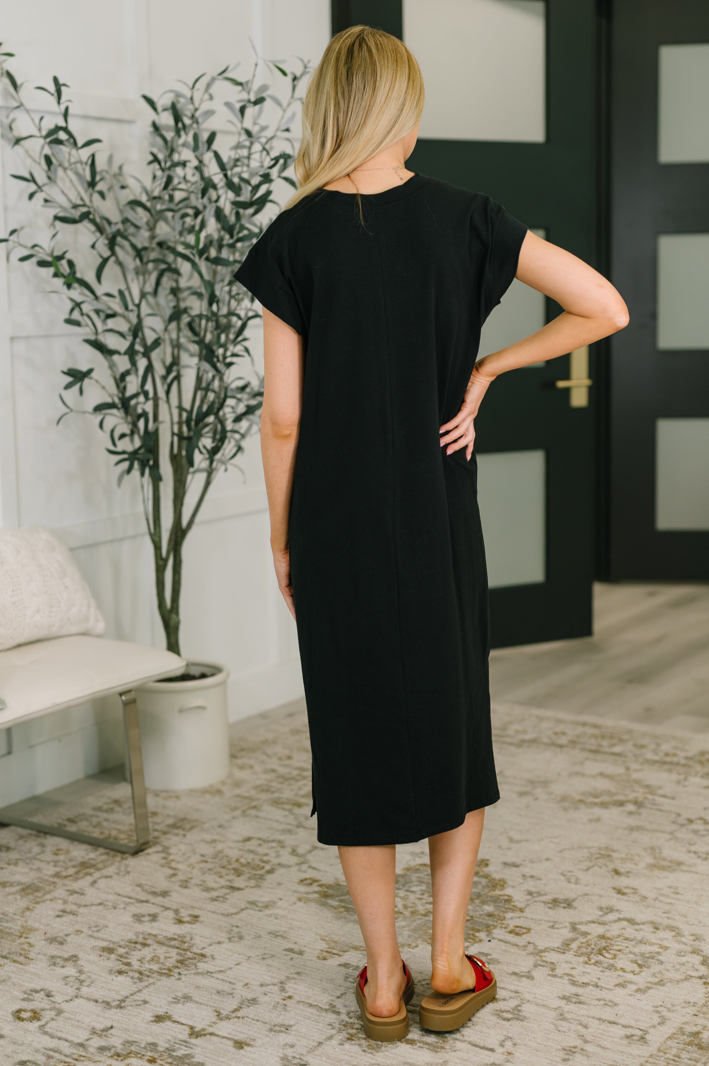 Sweet Like That Casual Dress in Black - Charming Charlie