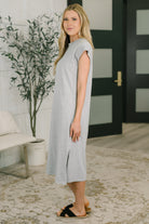 Sweet Like That Casual Dress in Heather Grey - Charming Charlie